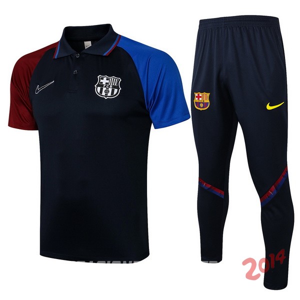 Polo Barcelona Conjunto Completo 2021/2022 Negro Rojo Azul