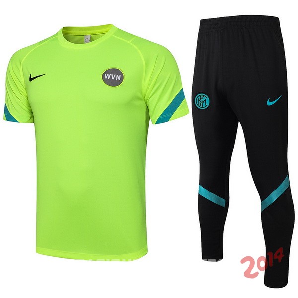 Entrenamiento Inter Milan Conjunto Completo 2021/2022 Verde Fluorescente