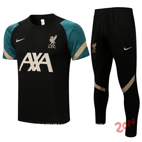 Entrenamiento Liverpool Conjunto Completo 2021/2022 Negro Verde Amarilloc