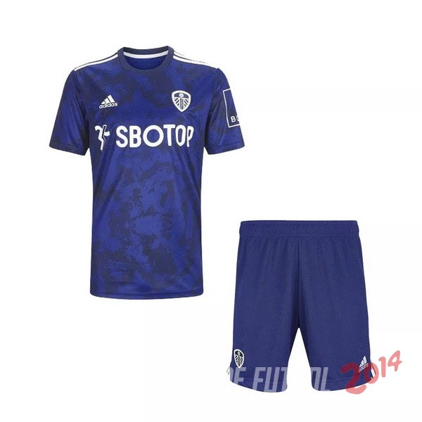 Camiseta Del Conjunto Completo Leeds United Nino Segunda 2021/2022 Azul Marino