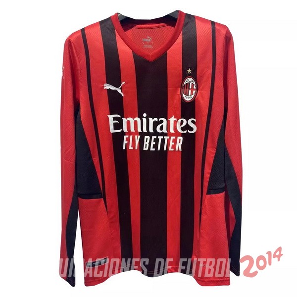 Camiseta Del AC Milan Manga Larga Primera 2021/2022