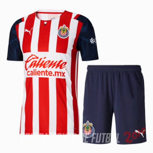 Camiseta Del Conjunto Completo Chivas de Guadalajara Nino Primera 2021/2022