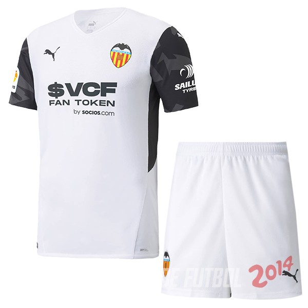 Camiseta Del Conjunto Completo Valencia Nino Primera 2021/2022