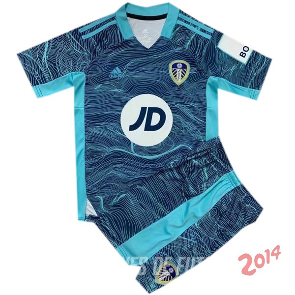 Camiseta Del Conjunto Completo Leeds United Nino Primera Portero 2021/2022 I Azul