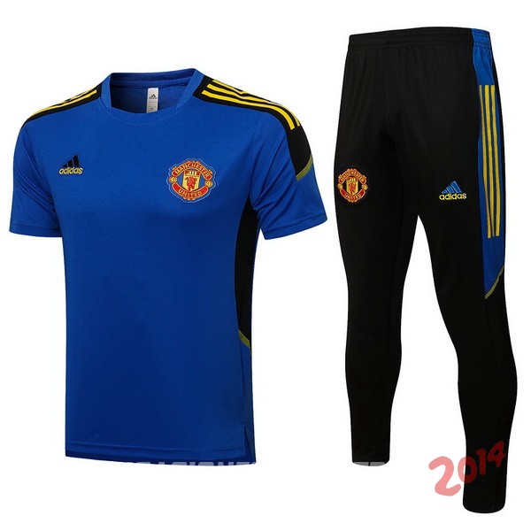 Entrenamiento Manchester United Conjunto Completo 2021/2022 Azul Negro