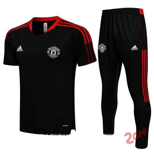 Entrenamiento Manchester United Conjunto Completo 2021/2022 Negro Rojo