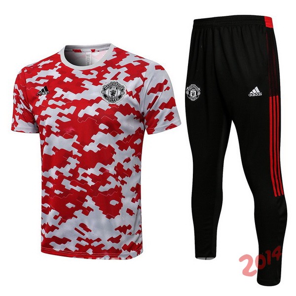 Entrenamiento Manchester United Conjunto Completo 2021/2022 Rojo I Negro