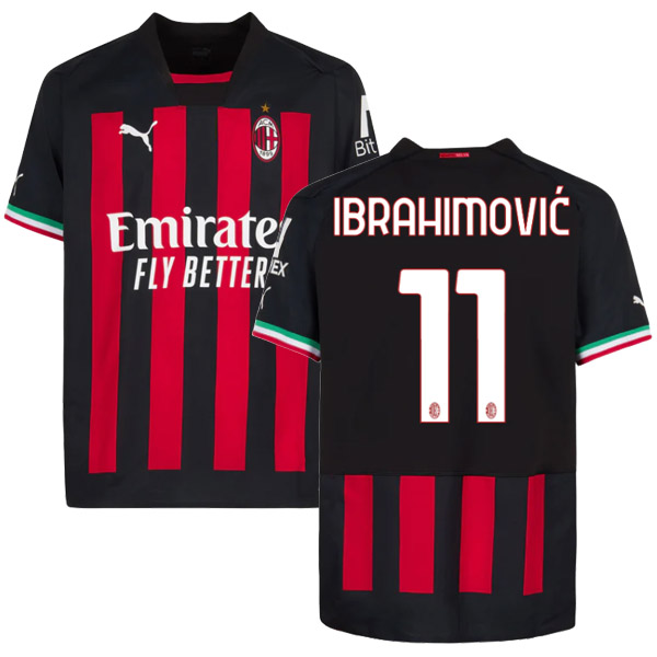 NO.11 Ibrahimović De Camiseta Del AC Milan Primera 2022/2023