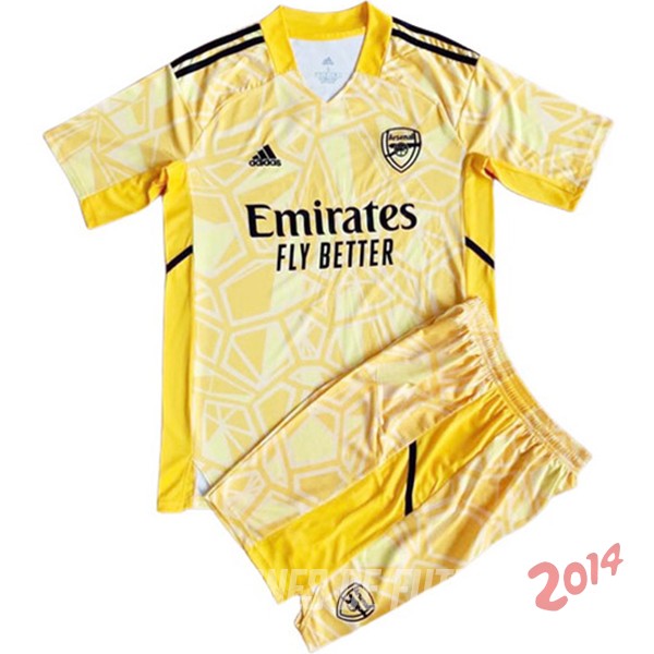 Camiseta Del Conjunto Completo Arsenal Nino Portero Equipacion 2022/2023 Amarillo