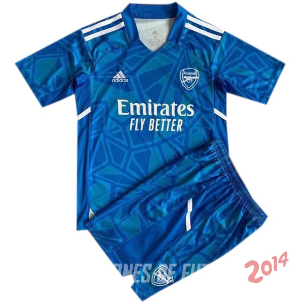 Camiseta Del Conjunto Completo Arsenal Nino Portero Equipacion 2022/2023 Azul