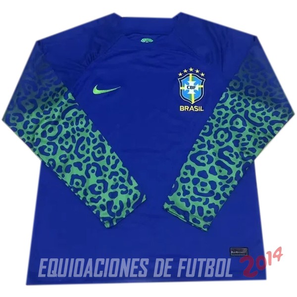 Tailandia Camiseta Del Brasil Manga Larga Seconda Copa del mundo 2022