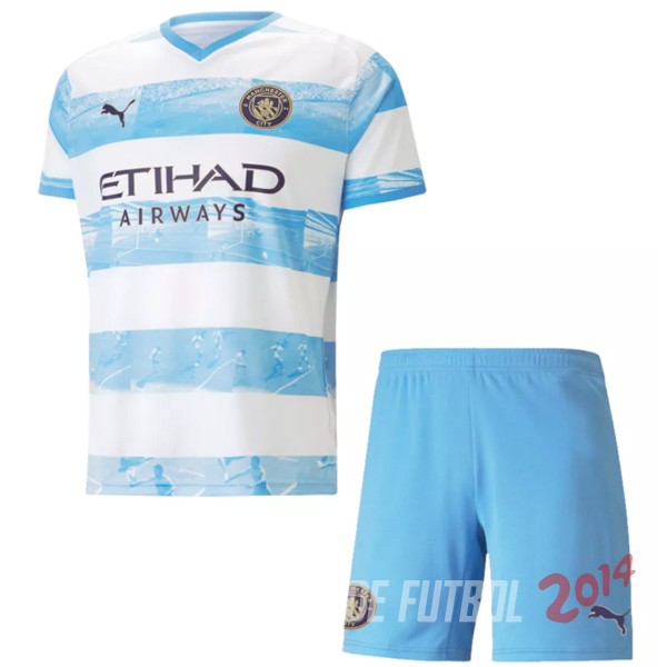 Camiseta Del Conjunto Completo Manchester city Nino Especial 2022/2023 Azul