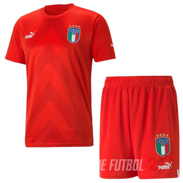Camiseta De Italia Conjunto Completo Hombre Portero 2022 Rojo