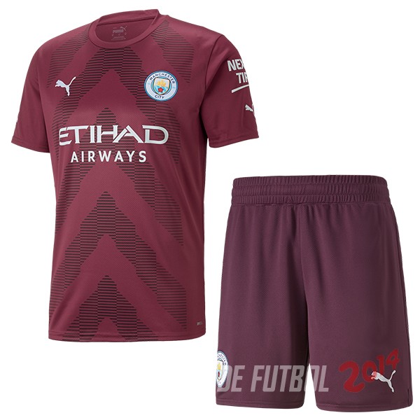 Camiseta Del Portero Manchester City Conjunto Completo Hombre Primera 2022/2023 Rojo