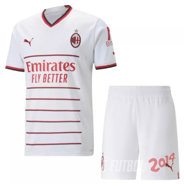 Camiseta Del AC Milan Nino Segunda 2022/2023