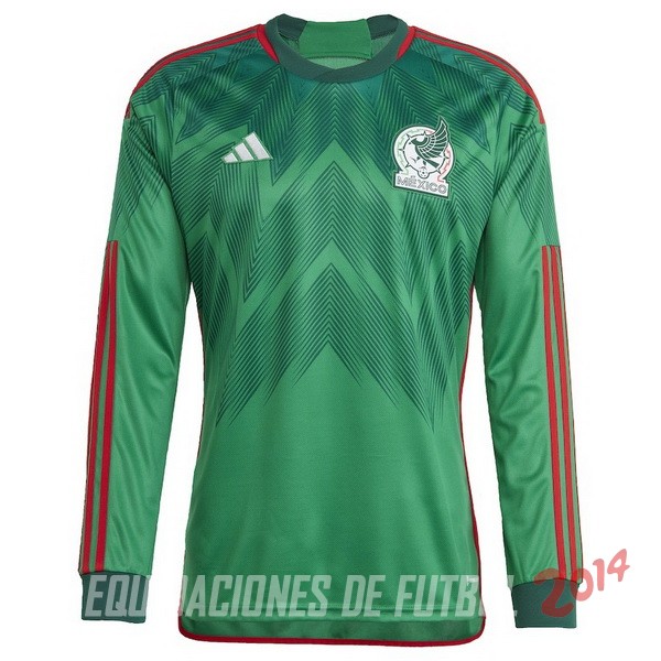 Camiseta Del Mexico Manga Larga Primera Copa del mundo 2022