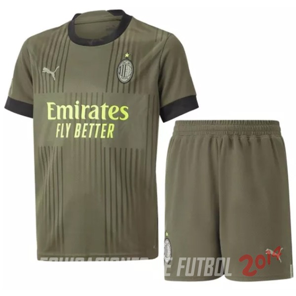 Camiseta Del AC Milan Nino Tercera 2022/2023