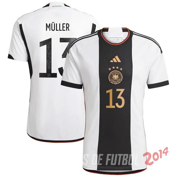 NO.13 Müller Camiseta De Alemania Primera Copa del mundo 2022
