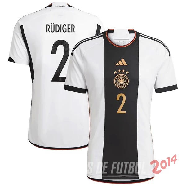 NO.2 Rüdiger Camiseta De Alemania Primera Copa del mundo 2022