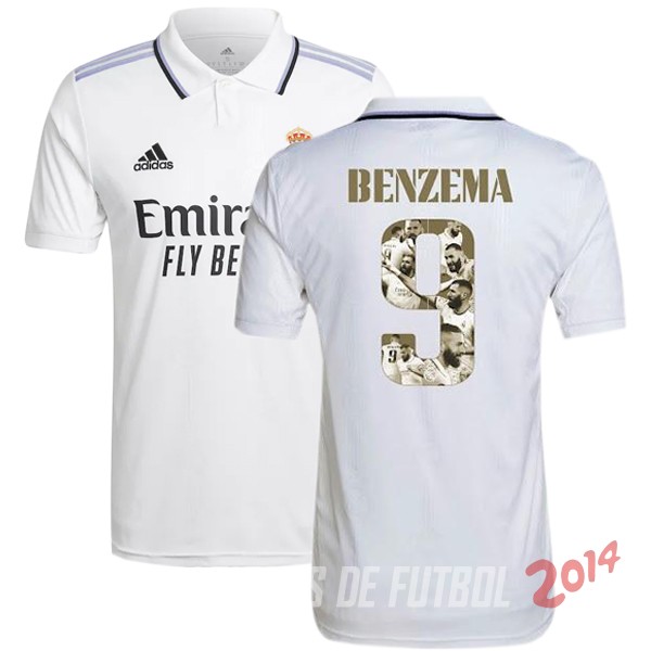 Tailandia NO.9 Benzema Camiseta Del Real Madrid Primera 2022/2023 Blanco