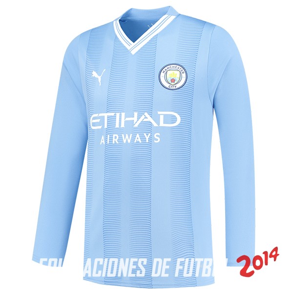 Tailandia Camiseta Del Manchester City Manga Larga Primera 2023/2024