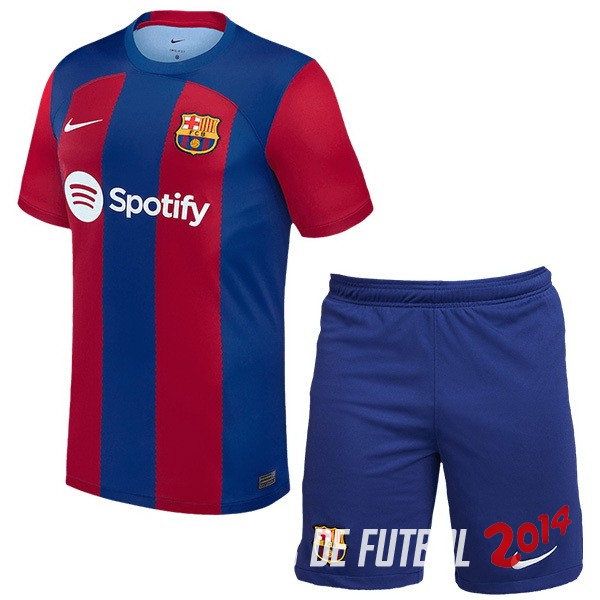 Camiseta Del Conjunto Completo FC Barcelona Ninos Primera 2023/2024