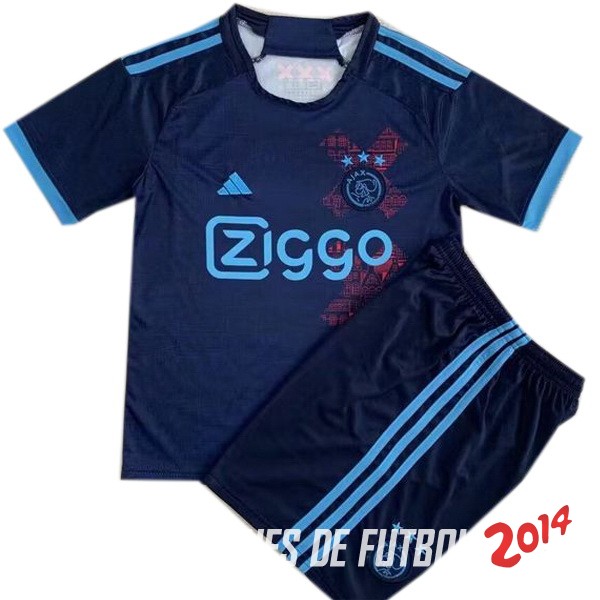 Camiseta Del Conjunto Completo Ajax Nino Concepto 2023/2024 Azul Marino