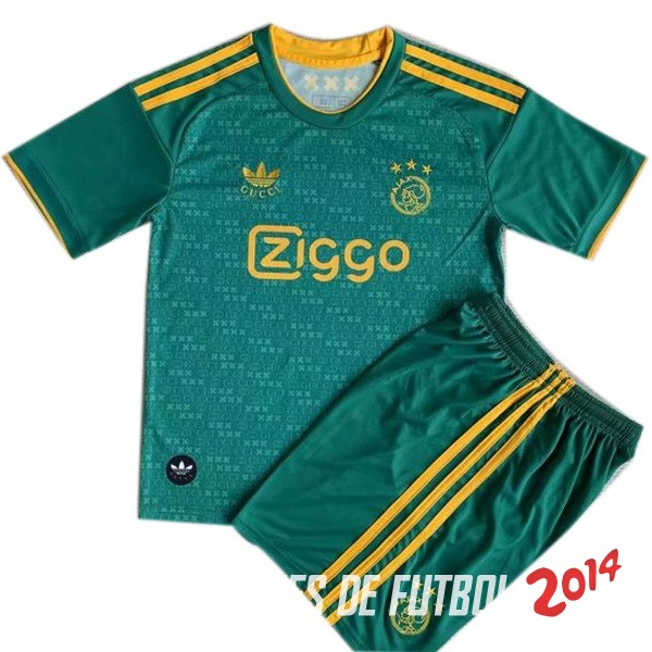 Camiseta Del Conjunto Completo Ajax Nino Concepto 2023/2024 Verde