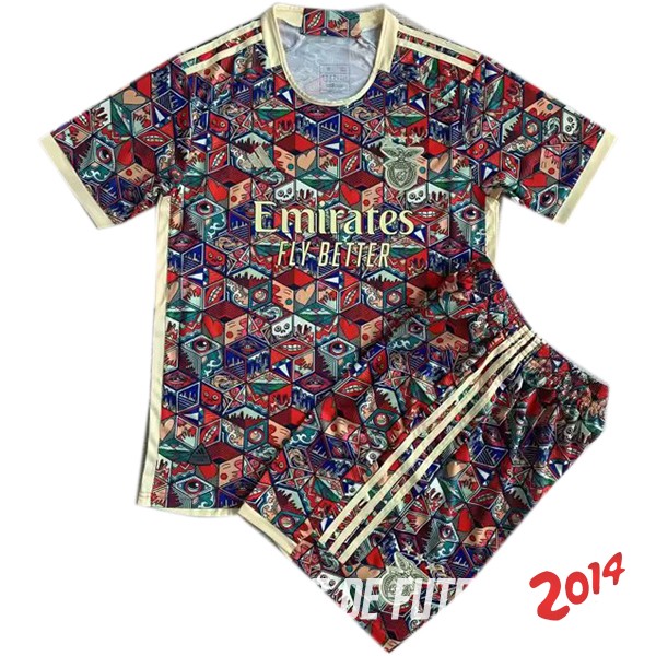 Camiseta Del Conjunto Completo SL Benfica Ninos Especial Amarillo 2023/2024