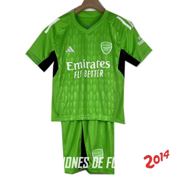 Camiseta Del Conjunto Completo Arsenal Nino Portero 2023/2024 Verde