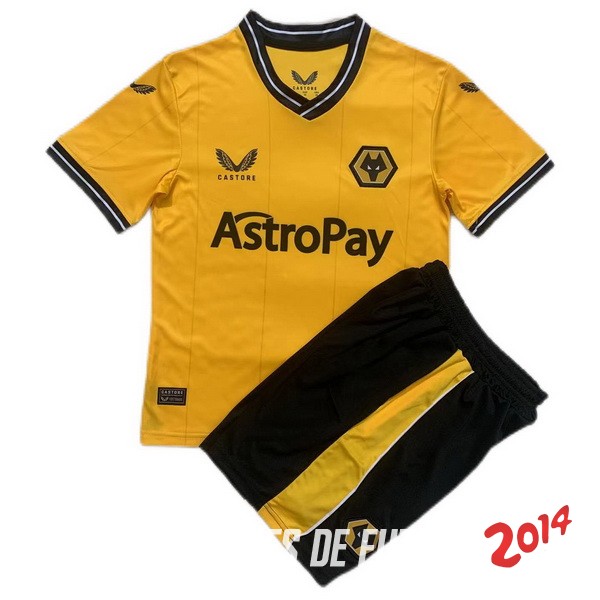 Camiseta Del Conjunto Completo Wolves FC Ninos Primera 2023/2024