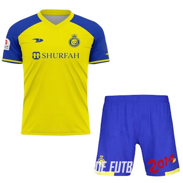 Camiseta Del Conjunto Completo Al-Nassr FC Nino Primera 2023/2024