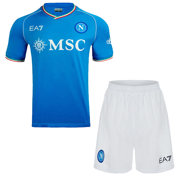 Camiseta Del Conjunto Completo SSC Napoli Ninos Primera 2023/2024