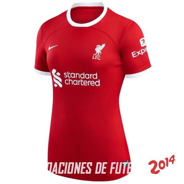 Camiseta Del Liverpool Mujer Primera 2023/2024