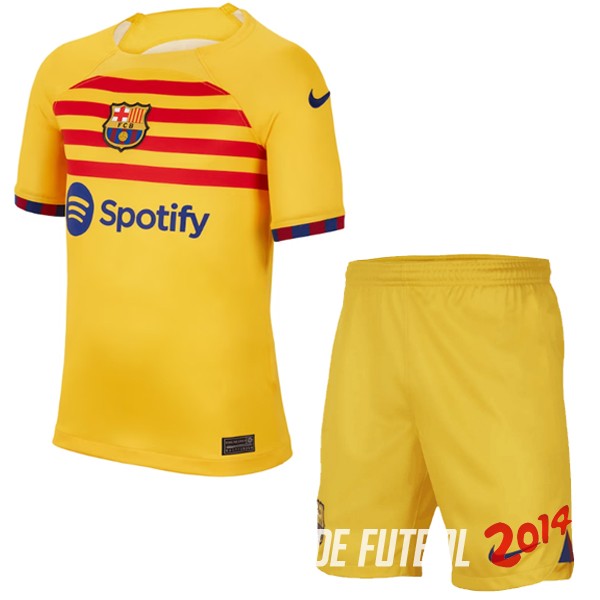 Camiseta Del Conjunto Completo FC Barcelona Ninos Cuarta 2022/2023