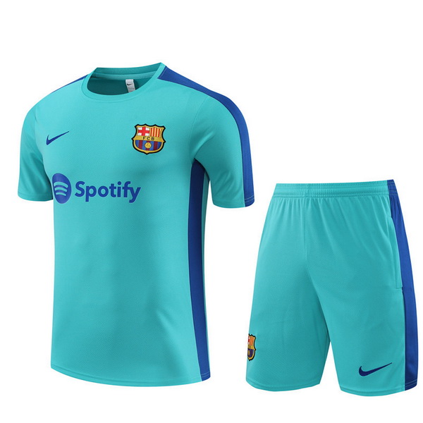 Entrenamiento Del Conjunto Completo FC Barcelona Nino Verde Azul 2023/2024