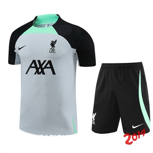 Entrenamiento Del Conjunto Completo Liverpool Ninos Gris Verde Negro 2023/2024