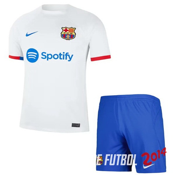 Camiseta Del Conjunto Completo FC Barcelona Ninos Segunda 2023/2024
