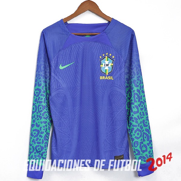 Tailandia Camiseta Del Brasil Manga Larga Segunda Copa del mundo 2022