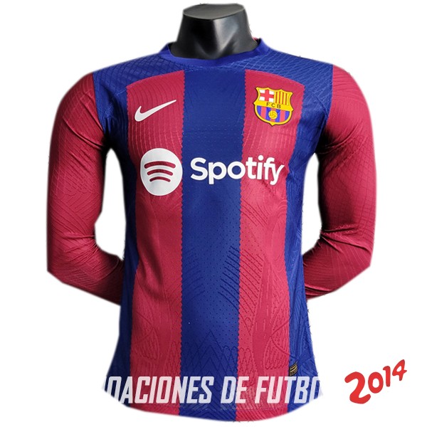 Tailandia Camiseta Del Barcelona Manga Larga Primera Jugadores 2023/2024