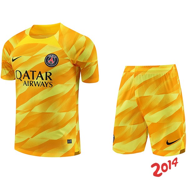 Tailandia Camiseta Del Conjunto Completo Hombre Paris Saint Germain Portero 2023/2024 Amarillo