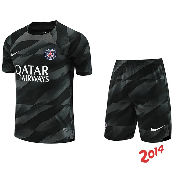 Tailandia Camiseta Del Conjunto Completo Hombre Paris Saint Germain Portero 2023/2024 Negro