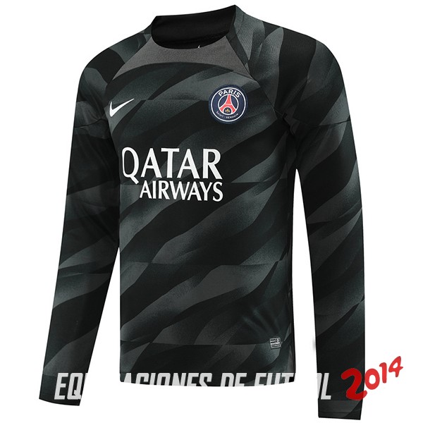 Tailandia Camiseta Del Paris Saint Germain Portero Manga Larga 2023/2024 Negro