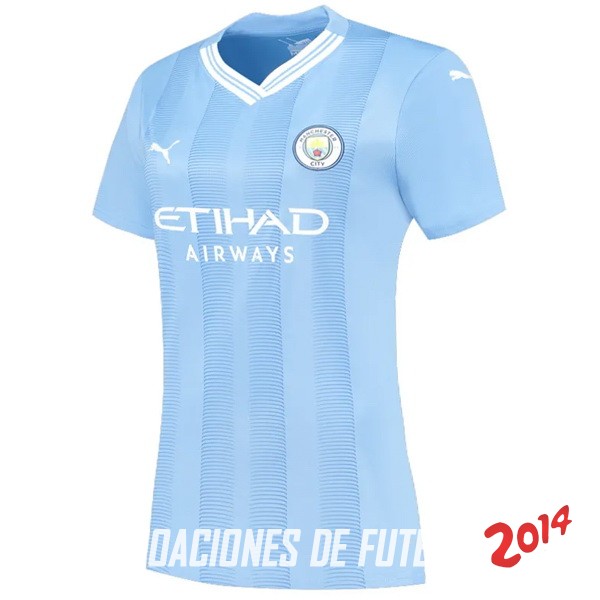 Camiseta Del Manchester City Mujer Primera 2023/2024