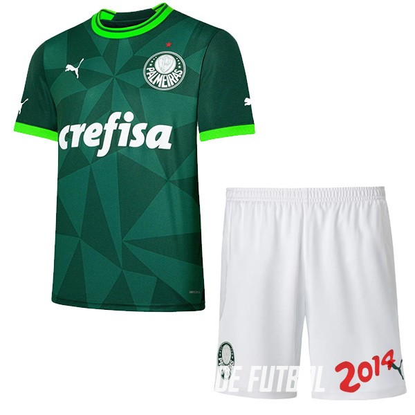 Camiseta Del Conjunto Completo SE Palmeiras Ninos Primera 2023/2024