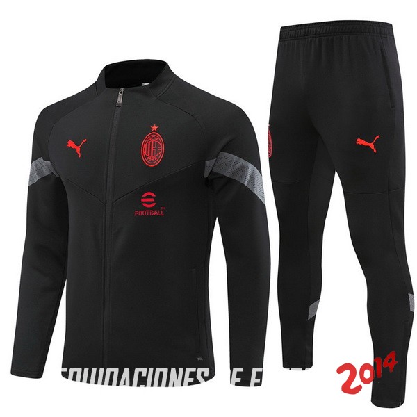 Chandal Conjunto Completo Ninos AC Milan Negro 2022-2023