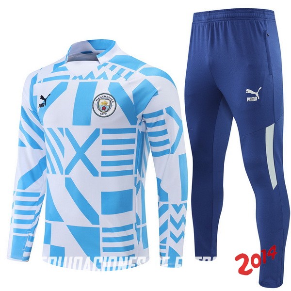 Chandal Del Conjunto Completo Manchester City Nino Blanco Azul 2022/2023