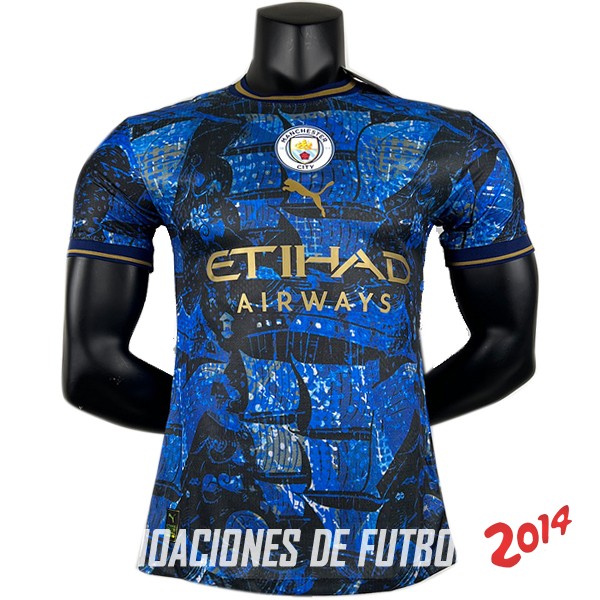 Tailandia Camiseta Del Manchester City Especial Jugadores 2023/2024 Azul Marino