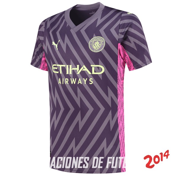 Tailandia Camiseta Del Manchester City Portero 2023/2024 Purpura