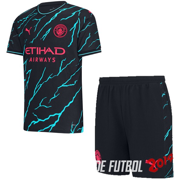 Camiseta Del Conjunto Completo Hombre Manchester City Tercera 2023/2024